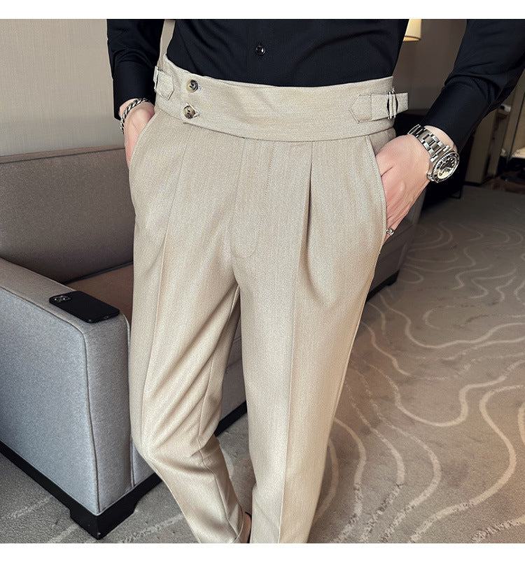 Slim Fit Ankle Suit Pants