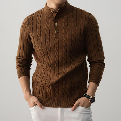 Cable Knit Henley Sweater