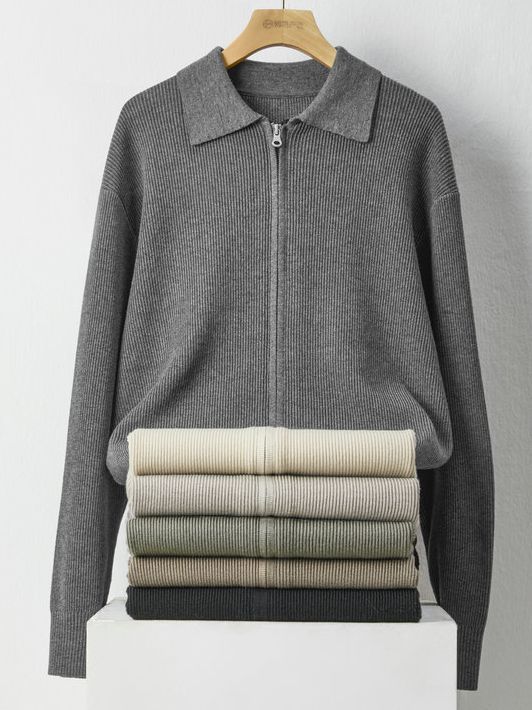 Urban Gents Knit Zip-Collar Sweater