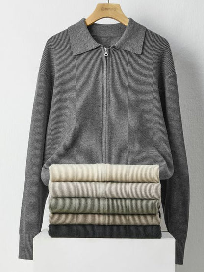 Urban Gents Knit Zip-Collar Sweater