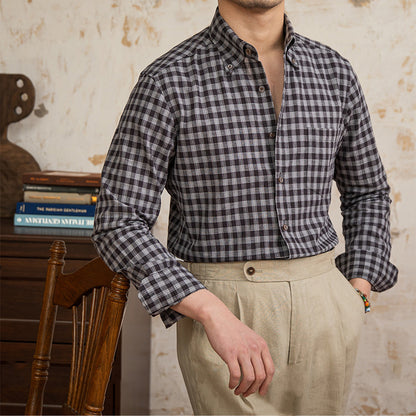 Urban Gents | Vintage Plaid Linen-Cotton Shirt