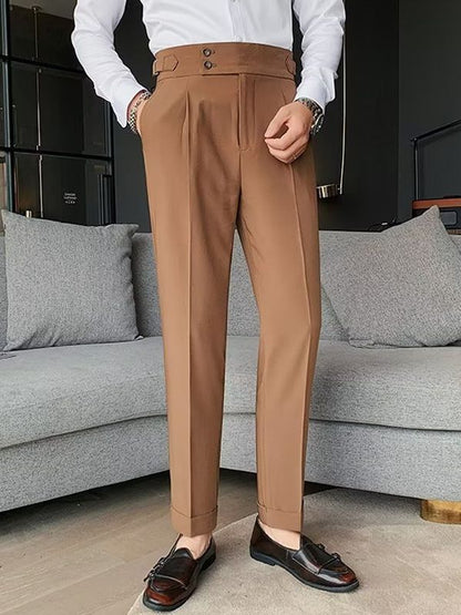 Urban Gents | Men's Retro High-Waist Straight Pants