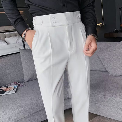 Urban Gents | Men's Retro High-Waist Straight Pants
