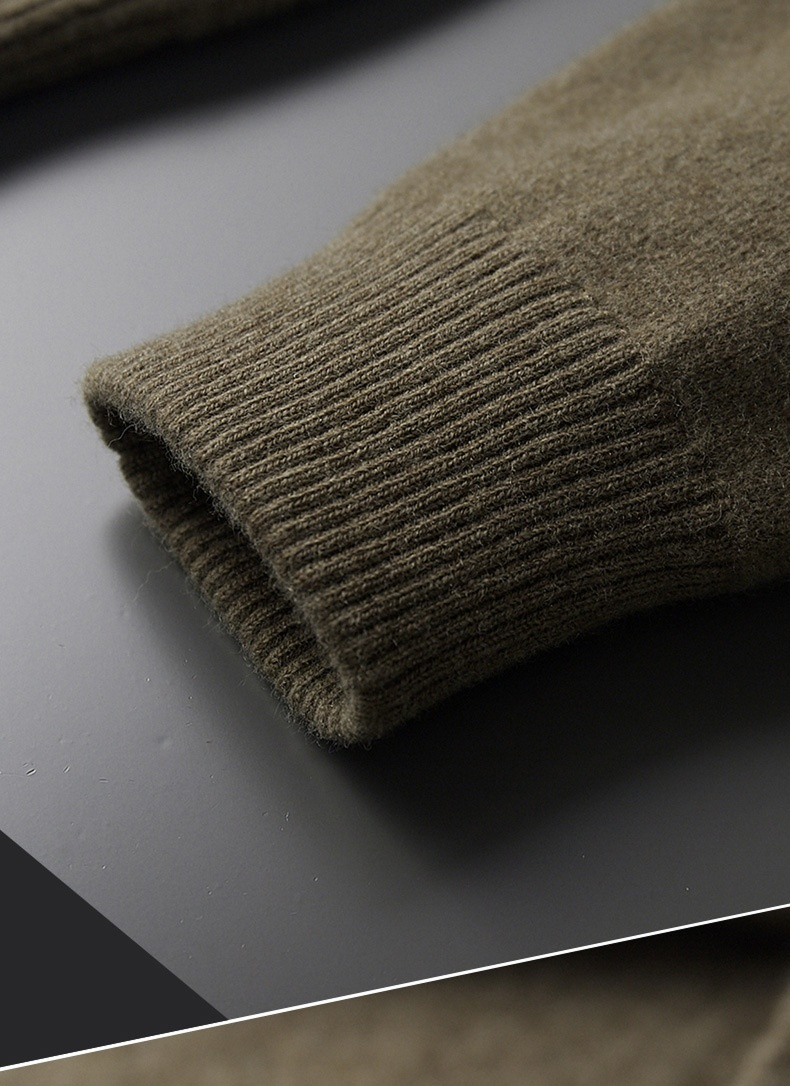 Urban Gents Wool Polo-Collar Cardigan