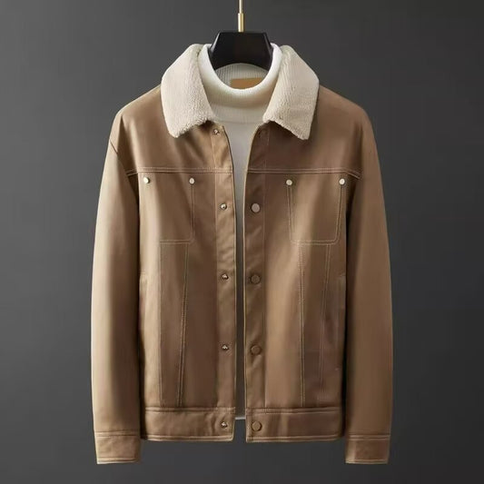 Suede Short Winter Work Jacket