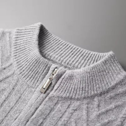 Cashmere Knit with Stand Up Collar