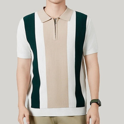 Urban Gents Contrast-Stripe Knit Polo