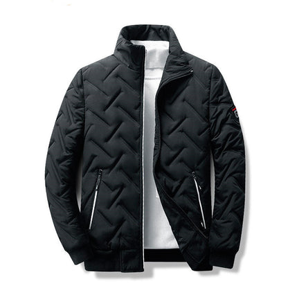 Short stand-up collar puffer jacket
