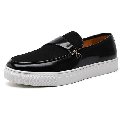 Men's slip-on leather leisure slippers