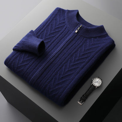 Cashmere Knit with Stand Up Collar