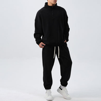 Loose-fitting fleece tracksuit