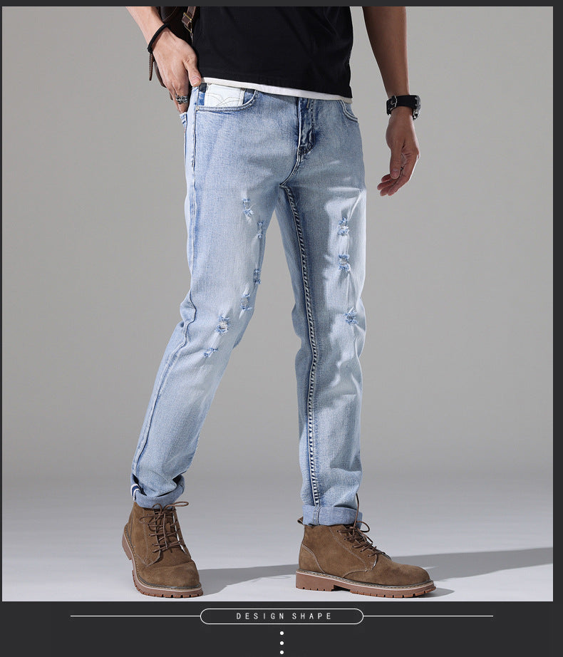 Urban Gents | Slim-Fit Ripped Jeans