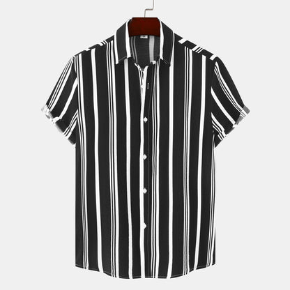 Urban Gents | Men's Casual Striped Short Sleeve Shirt