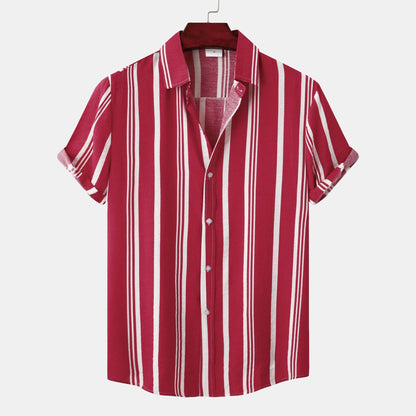 Urban Gents | Men's Casual Striped Short Sleeve Shirt