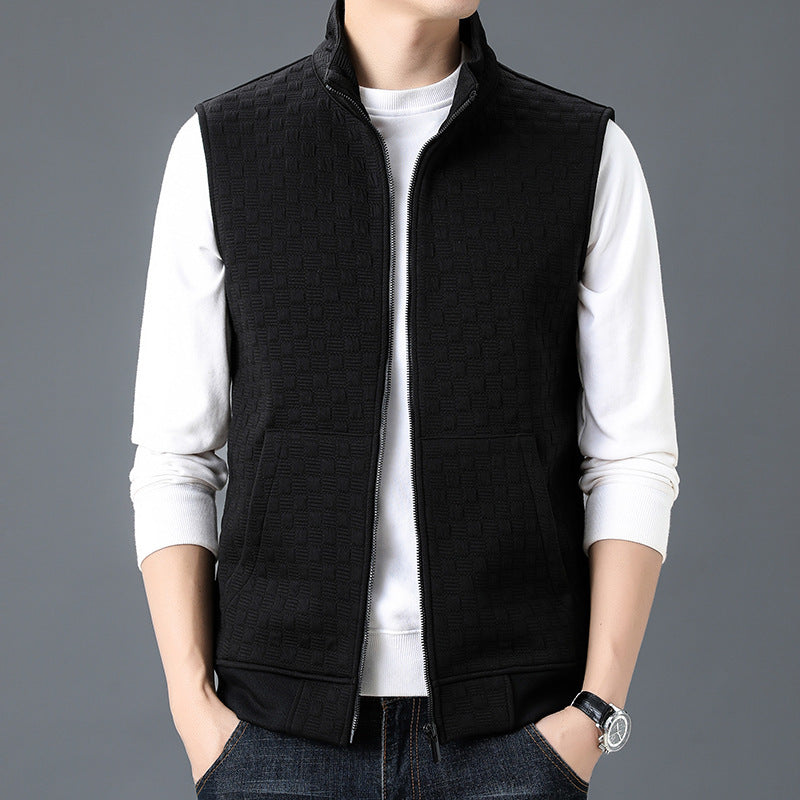 Leisure vest with zipper