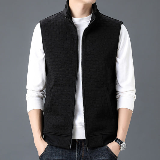 Leisure vest with zipper
