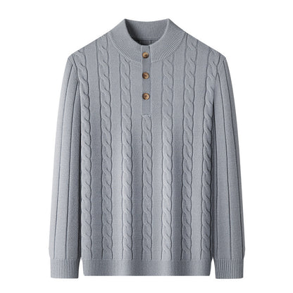 Cable Knit Henley Sweater