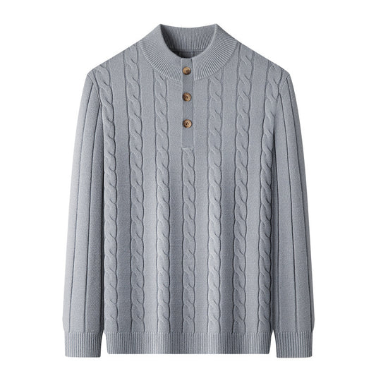 Cable Knit Henley Sweater