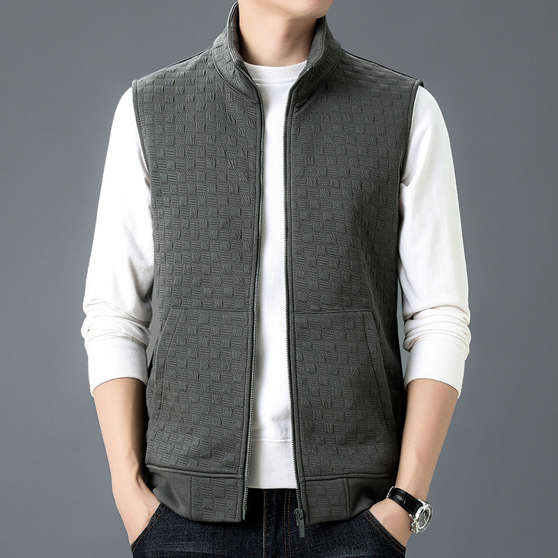 Leisure vest with zipper