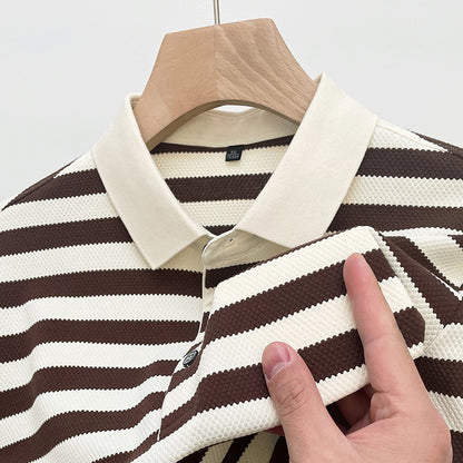 Urban Gents | Men's Striped Polo – Short Sleeve