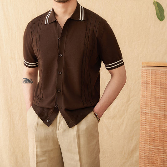 Urban Gents | Cotton Knit Polo Shirt