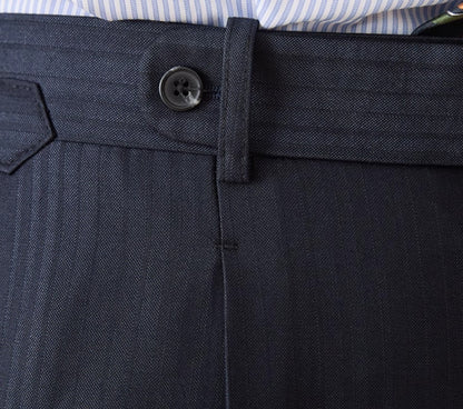 Striped High-Waist Suit Pants