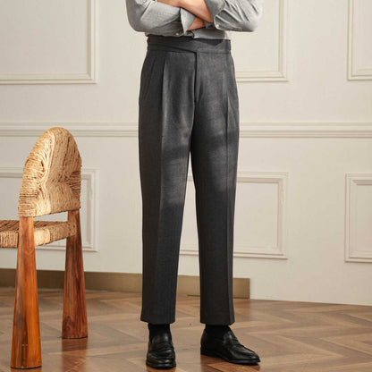 High Waist Straight Suit Pant