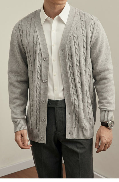 Urban Gents | Solid Knit Cardigan Sweater