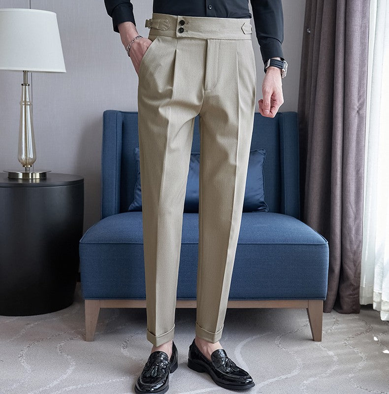 Slim Fit Ankle Suit Pants
