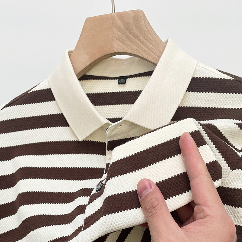 Urban Gents | Men's Striped Polo – Short Sleeve
