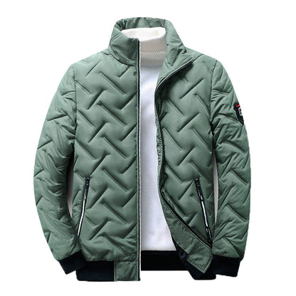 Short stand-up collar puffer jacket