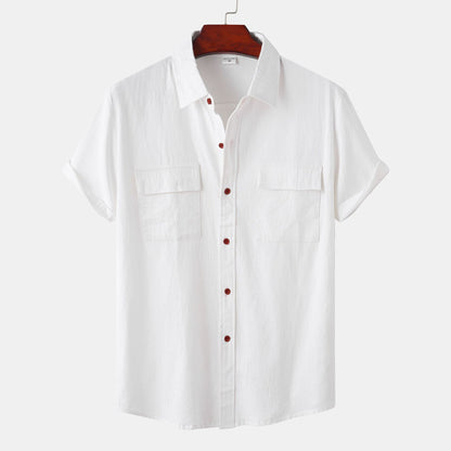 Urban Gents | Relaxed Linen Short Sleeve Shirt