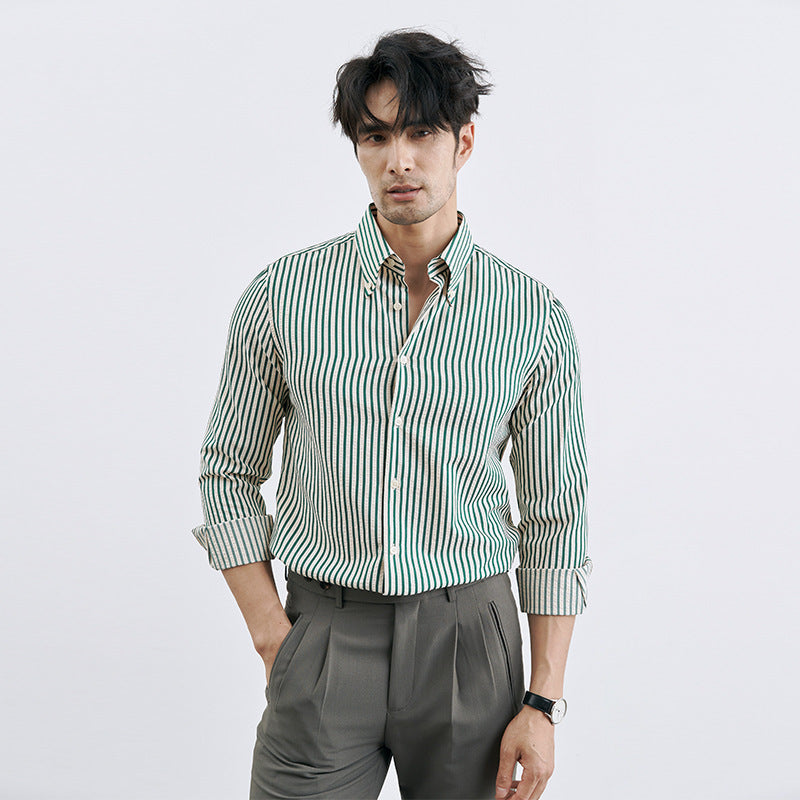 Urban Gents | Korean Style Striped Shirt