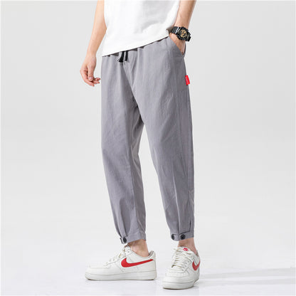 Cotton Linen Cropped Pants