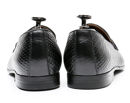 Structured leather loafers