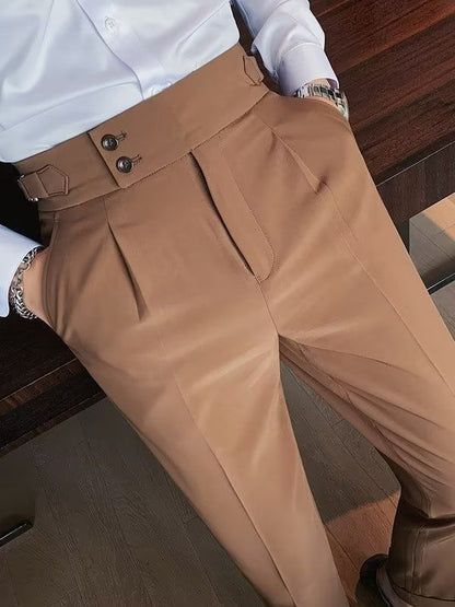 Urban Gents | Men's Retro High-Waist Straight Pants