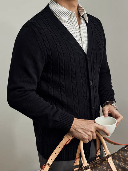Urban Gents | Solid Knit Cardigan Sweater