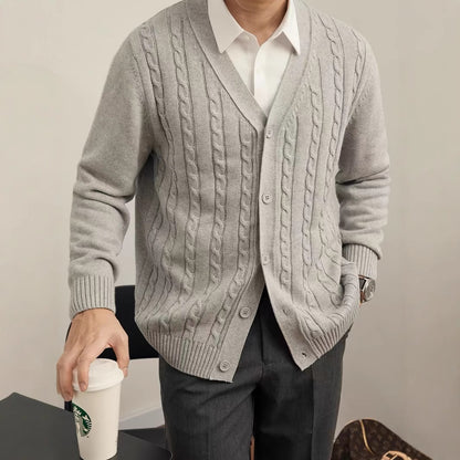 Urban Gents | Solid Knit Cardigan Sweater