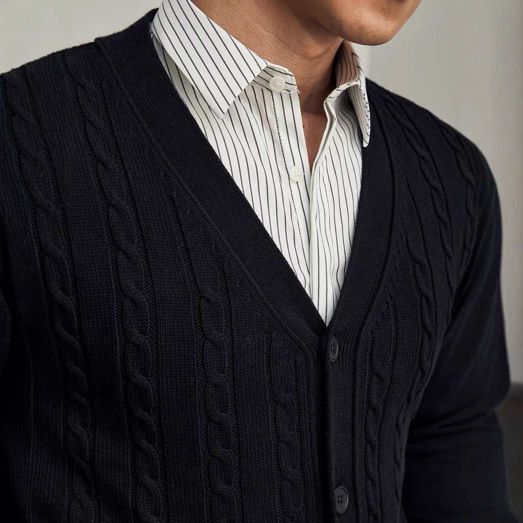 Urban Gents | Solid Knit Cardigan Sweater
